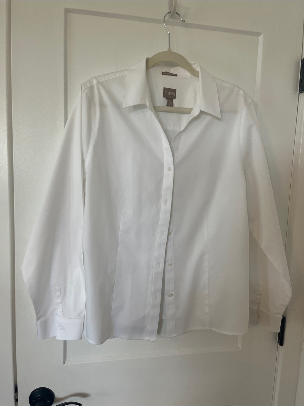 Chico's White Button-Down Women's Shirt